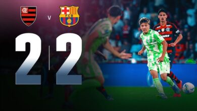 ملخص واهداف برشلونة وفلامنجو للشباب 2-2